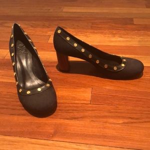 Tory Burch studded black heels